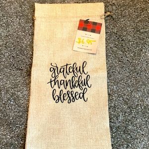 Burlap wine bag